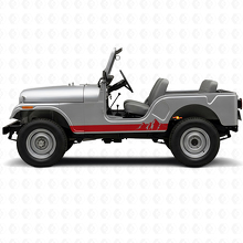 Mountains Breitstreifen Seiten-Vinylaufkleber für Jeep CJ-5 1955-1983_3