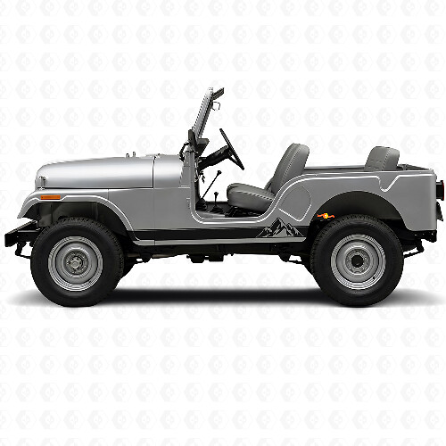 Mountains Style Streifen Seiten-Vinylaufkleber für Jeep CJ-5 1955-1983_1