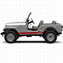 Mountains Style Streifen Seiten-Vinylaufkleber für Jeep CJ-5 1955-1983_2