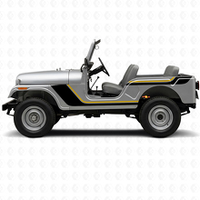 Doppelstreifen Seitenvinylaufkleber für Jeep CJ-5 1955-1983_2