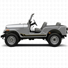 Twin Stripes Schweller Vinylaufkleber für Jeep CJ-5 1955-1983_2