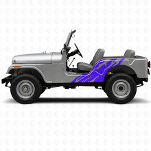 Schlamm-Spritzer Grafik Seiten-Vinylaufkleber für Jeep CJ-5 1955-1983_2