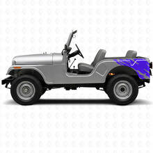 Seitlicher Heck-Spritzschutz-Aufkleber aus Vinyl für Jeep CJ-5 1955-1983_2