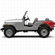 Seitlicher Heck-Spritzschutz-Aufkleber aus Vinyl für Jeep CJ-5 1955-1983_3