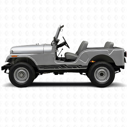 Verflochtene Streifen Seiten-Vinylaufkleber für Jeep CJ-5 1955-1983_1