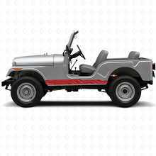 Verflochtene Streifen Seiten-Vinylaufkleber für Jeep CJ-5 1955-1983_3