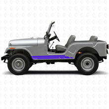 Gebogene Streifen Seiten-Vinylaufkleber-Set für Jeep CJ-5 1955-1983_2