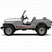 Schachbrett-Flaggen-Seitenstreifen Vinyl-Aufkleber für Jeep CJ-5 1955-1983_3