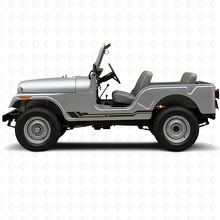 Gebogene Streifen Schweller Vinyl-Aufkleber für Jeep CJ-5 1955-1983_2
