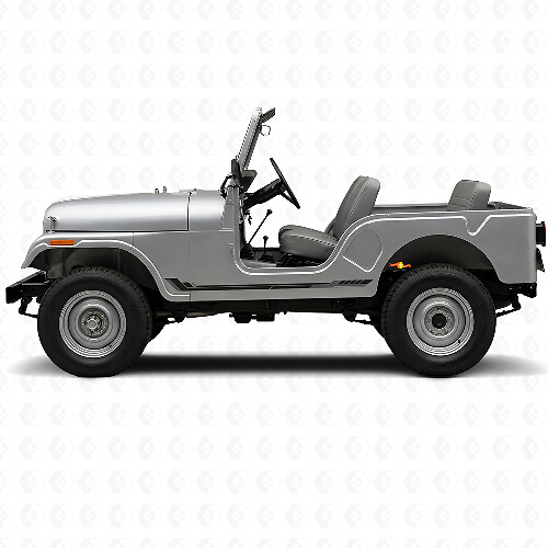 Rennstil Seitenstreifen Vinylaufkleber für Jeep CJ-5 1955-1983