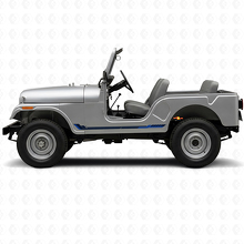Rennstil Seitenstreifen Vinylaufkleber für Jeep CJ-5 1955-1983_2
