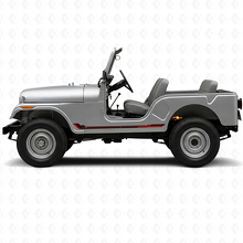 Rennstil Seitenstreifen Vinylaufkleber für Jeep CJ-5 1955-1983_3