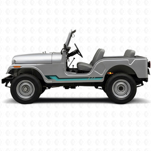 Vinyl-Aufkleber im Vintage-Stil mit Seitenstreifen für Jeep CJ-5 1955-1983_2