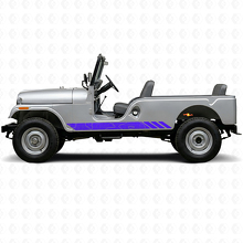 Topografische Streifen seitlicher Vinyl-Aufkleber für Jeep CJ-6 1955-1975_2