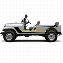 Doppelte Seitenstreifen Vinyl-Aufkleber für Jeep CJ-6 1955-1975_2