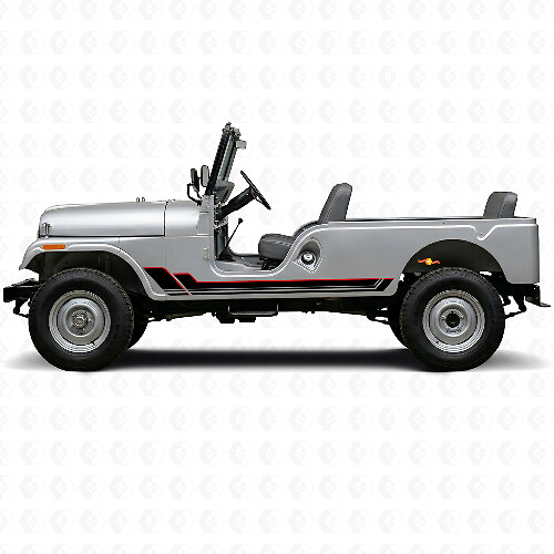 Twin Stripes Schweller Vinyl-Aufkleber für Jeep CJ-6 1955-1975_1