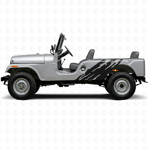 Schlammspritz-Grafik Seitenaufkleber für Jeep CJ-6 1955-1975_1
