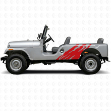 Schlammspritz-Grafik Seitenaufkleber für Jeep CJ-6 1955-1975_3
