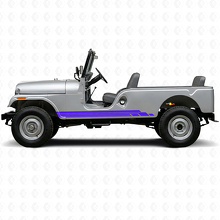 Gebogene Streifen Seitenvinyl-Aufkleber-Kit für Jeep CJ-6 1955-1975_2