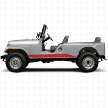 Gebogene Streifen Seitenvinyl-Aufkleber-Kit für Jeep CJ-6 1955-1975_3