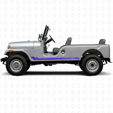 Wabenstreifen Seiten-Vinylaufkleber für Jeep CJ-6 1955-1975_2