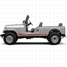 Wabenstreifen Seiten-Vinylaufkleber für Jeep CJ-6 1955-1975_3