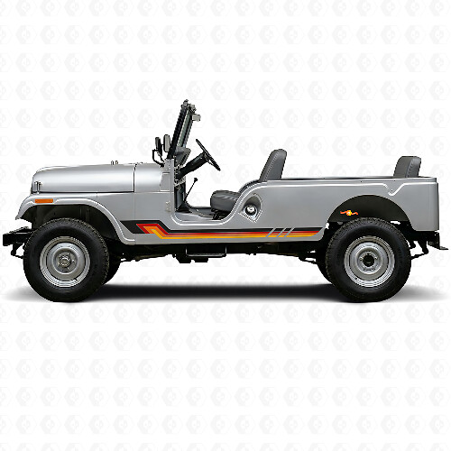 Vintage-Stil Seitenstreifen Vinylaufkleber für Jeep CJ-6 1955-1975_1