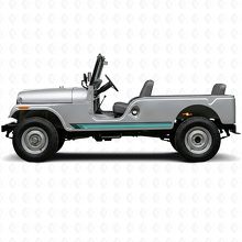 Vintage gerade Streifen Seiten-Vinylaufkleber für Jeep CJ-6 1955-1975_2