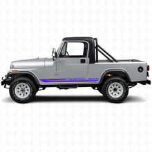 Karierte gebogene Seitenstreifen-Vinylaufkleber für Jeep CJ-8 Scrambler 1981-1986_2