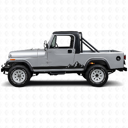 Mountains Dünne Streifen Seitenvinylaufkleber für Jeep CJ-8 Scrambler 1981-1986_1