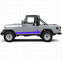 Mountains Dünne Streifen Seitenvinylaufkleber für Jeep CJ-8 Scrambler 1981-1986_2