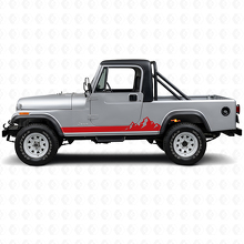 Mountains Dünne Streifen Seitenvinylaufkleber für Jeep CJ-8 Scrambler 1981-1986_3