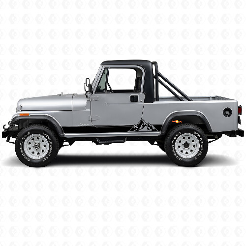 Mountains Style Streifen Seiten-Vinylaufkleber für Jeep CJ-8 Scrambler 1981-1986_1