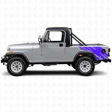 Matsch-Spritzgrafik Heckseiten-Aufkleber aus Vinyl für Jeep CJ-8 Scrambler 1981-1986_2