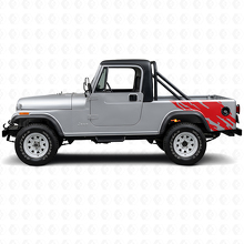 Matsch-Spritzgrafik Heckseiten-Aufkleber aus Vinyl für Jeep CJ-8 Scrambler 1981-1986_3