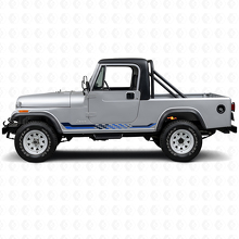 Schachbrettmuster Seitliche Streifen Vinylaufkleber für Jeep CJ-8 Scrambler 1981-1986_2