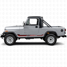 Schachbrettmuster Seitliche Streifen Vinylaufkleber für Jeep CJ-8 Scrambler 1981-1986_3