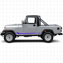 Honeycomb-Streifen Seiten-Vinylaufkleber für Jeep CJ-8 Scrambler 1981-1986_2