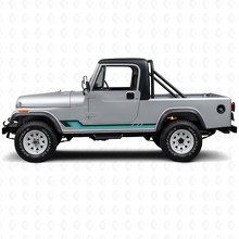 Vintage-Stil Seitenstreifen Vinylaufkleber für Jeep CJ-8 Scrambler 1981-1986_2