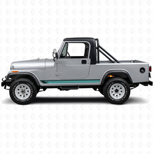 Vintage Gerade Streifen Seiten Vinyl Aufkleber für Jeep CJ-8 Scrambler 1981-1986_2
