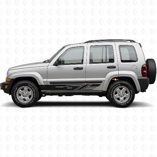 Dekoriertes Vinyl-Aufkleber-Set für Seitenstreifen für Jeep Liberty 2002-2012_1