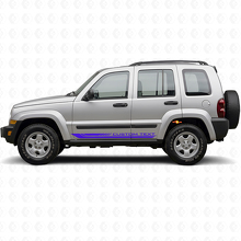 Karierte gebogene Seitenstreifen Vinyl-Aufkleber für Jeep Liberty 2002-2012_2