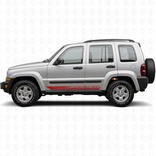 Karierte gebogene Seitenstreifen Vinyl-Aufkleber für Jeep Liberty 2002-2012_3