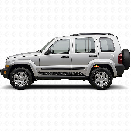 Topographische Stil-Streifen Seiten-Vinylaufkleber für Jeep Liberty 2002-2012_1