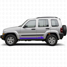 Berge Dünne Streifen Seiten-Vinyl-Aufkleber für Jeep Liberty 2002-2012_2