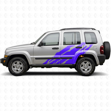 Schlammspritz-Grafik Seitenvinylaufkleber für Jeep Liberty 2002-2012_2