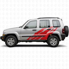 Schlammspritz-Grafik Seitenvinylaufkleber für Jeep Liberty 2002-2012_3