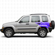 Schlammspritz-Grafik Vinyl-Aufkleber für hintere Seite Jeep Liberty 2002-2012_2
