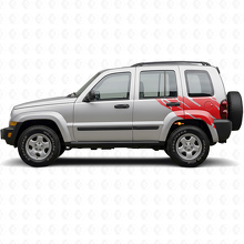 Schlammspritz-Grafik Vinyl-Aufkleber für hintere Seite Jeep Liberty 2002-2012_3