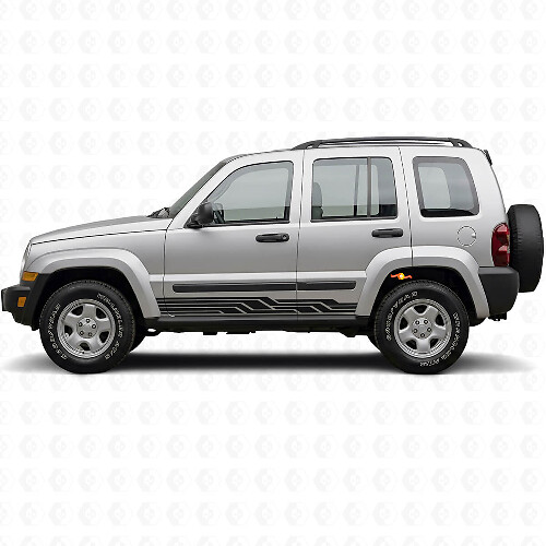 Verschlungene Streifen Seiten-Vinylaufkleber für Jeep Liberty 2002-2012_1